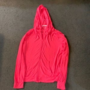 Victoria Secret Pink Salmon Sleepwear Hoodie size Large
